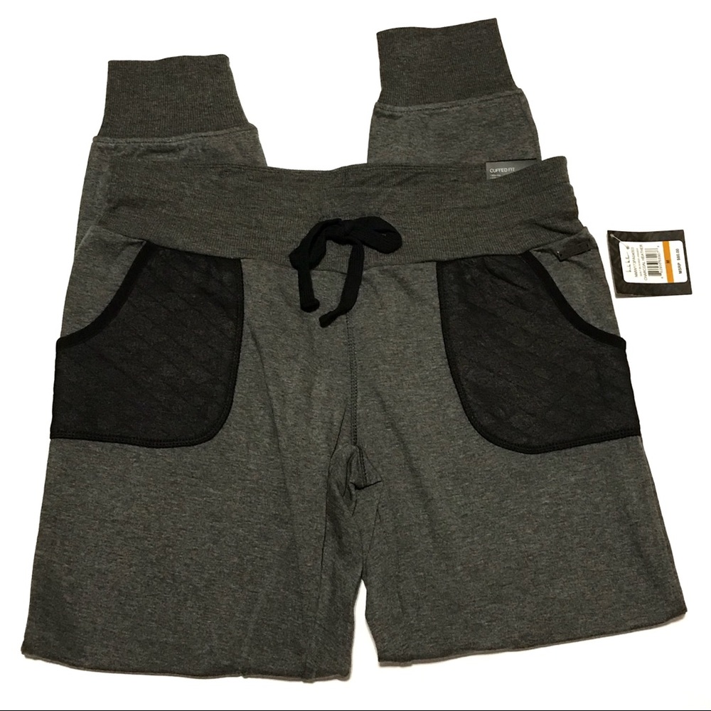 Nicole Miller Active Fit Gray Jogger Pants Sz L